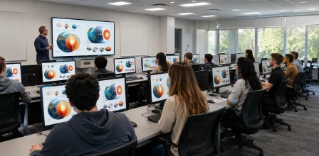 Classroom with additional student workstations