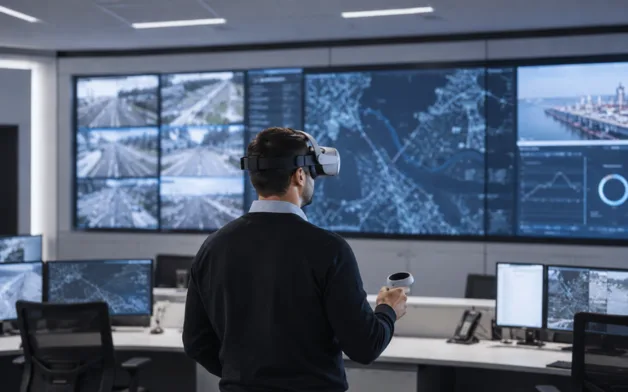 Polywall VR Control Room for immersive video wall management