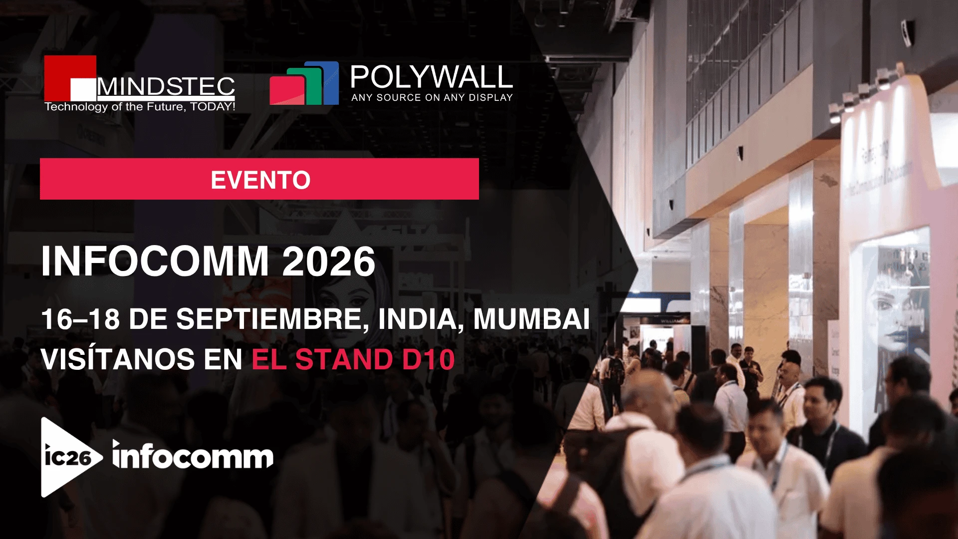 [16–18 Septiembre 2026] Evento: Conoce a Polywall en InfoComm India – Mumbai