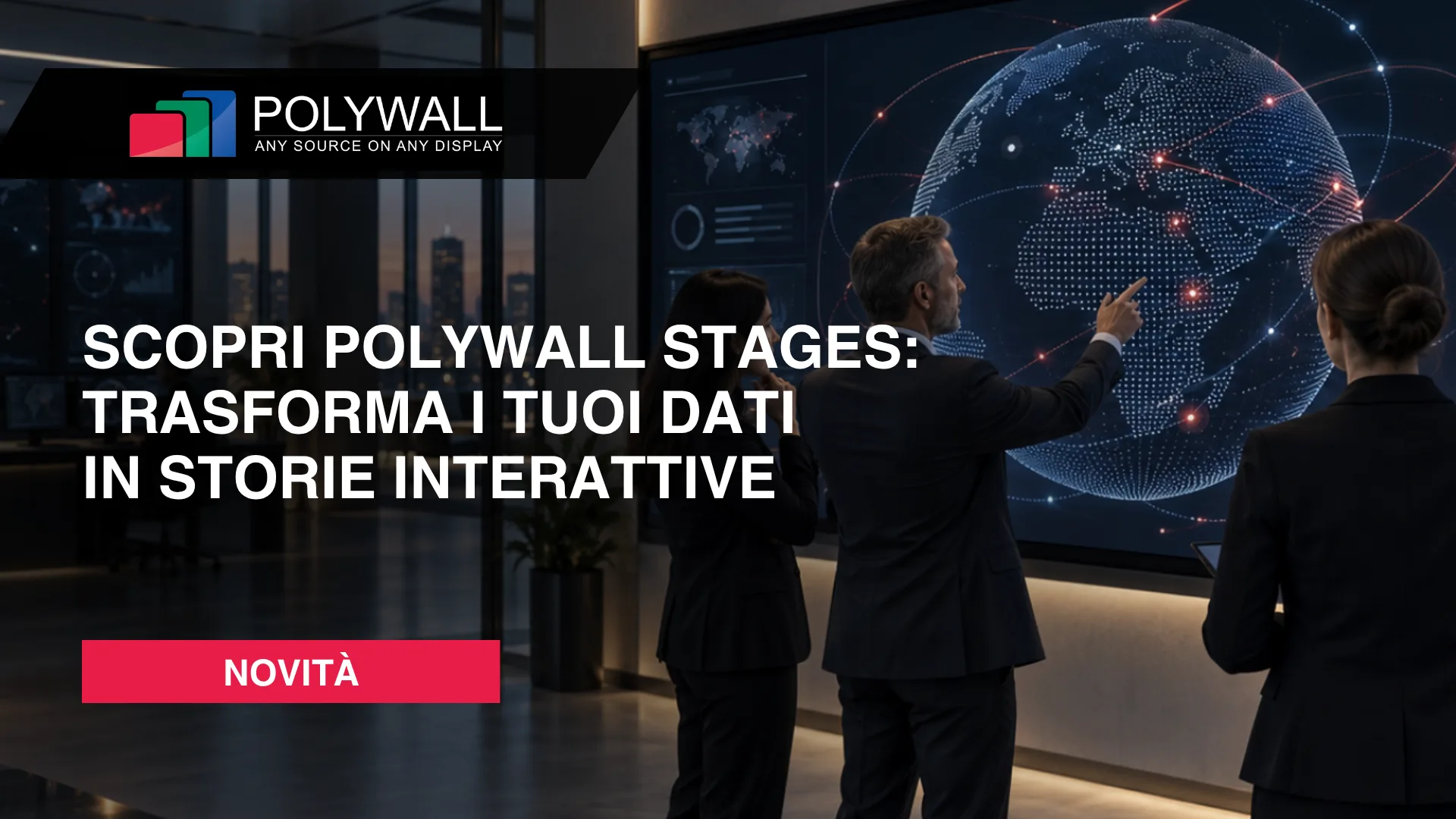 Presentiamo Polywall Stages: storie di dati interattive per schermi touch