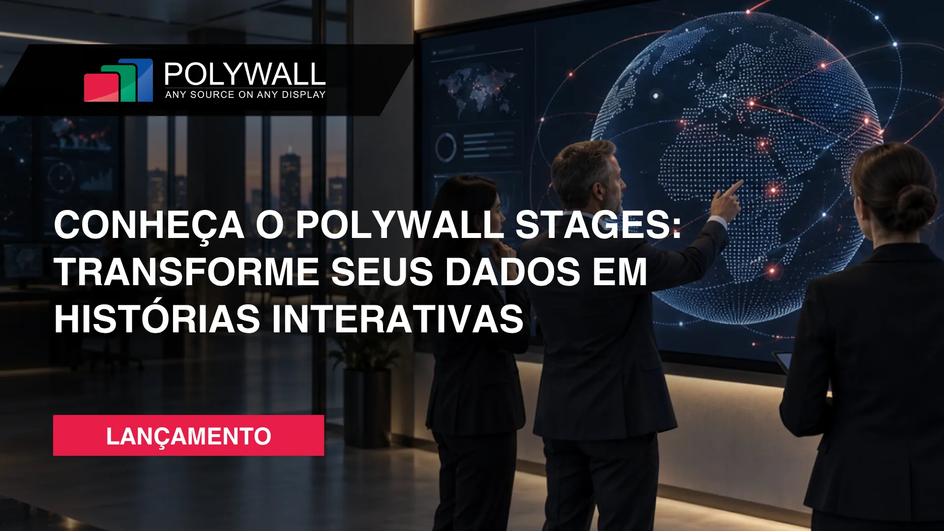 Apresentamos o Polywall Stages: histórias de dados interativas para telas touch
