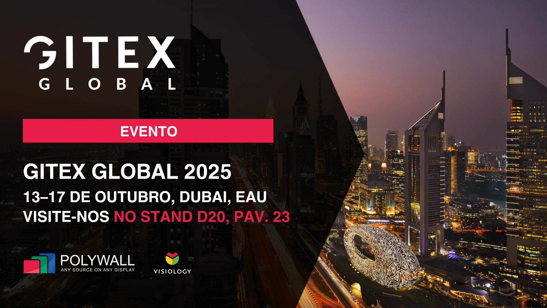 [13–17 de outubro de 2025] Conheça a Polywall na GITEX Global – Dubai, EAU