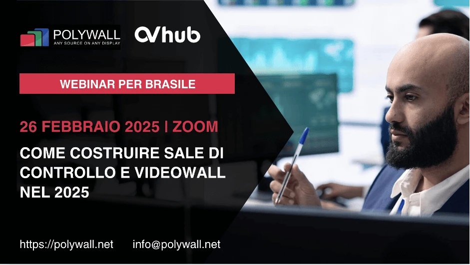 [26 febbraio 2025] Webinar: Come Costruire Sale di Controllo e Videowall nel 2025